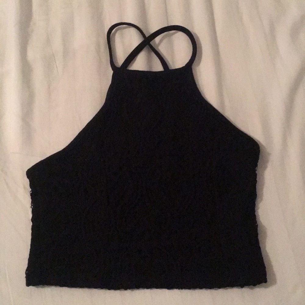 Black crop top